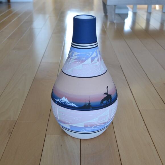 80s Native American Mesa Verde Pottery Navajo S Maybay - Picture 3 of 5